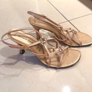 Rose Gold Strappy Heels